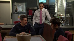 Mark Brennan, Aaron Brennan, Angus Beaumont-Hannay in Neighbours Episode 