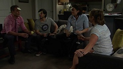 Aaron Brennan, David Tanaka, Leo Tanaka, Amy Williams in Neighbours Episode 