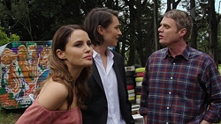 Elly Conway, Leo Tanaka, Gary Canning in Neighbours Episode 7522