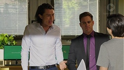 Leo Tanaka, Aaron Brennan, David Tanaka in Neighbours Episode 