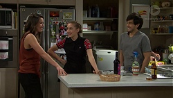 Paige Novak, Piper Willis, David Tanaka in Neighbours Episode 