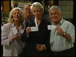 Madge Bishop, Harold Bishop, Hilary Grant, Lou Carpenter in Neighbours Episode 