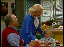 Harold Bishop, Madge Bishop, Louise Carpenter (Lolly) in Neighbours Episode 