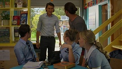 Ben Kirk, Leo Tanaka, Tyler Brennan, Piper Willis, Xanthe Canning in Neighbours Episode 