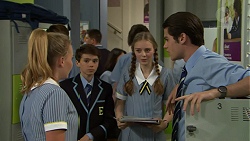 Xanthe Canning, Jimmy Williams, Willow Somers (posing as Willow Bliss), Ben Kirk in Neighbours Episode 