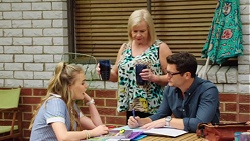 Xanthe Canning, Sheila Canning, Finn Kelly in Neighbours Episode 7565
