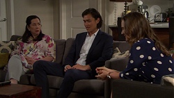 Kim Taylor, Leo Tanaka, Amy Williams in Neighbours Episode 