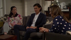 Kim Tanaka, Leo Tanaka, Amy Williams in Neighbours Episode 7569