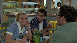 Xanthe Canning, Ben Kirk, Finn Kelly in Neighbours Episode 