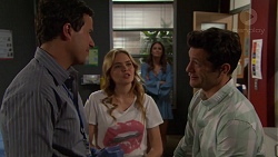 Dr Rob Carson, Xanthe Canning, Finn Kelly in Neighbours Episode 