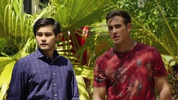 David Tanaka, Aaron Brennan in Neighbours Episode 