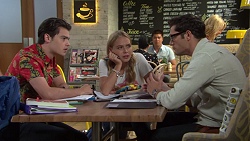 Ben Kirk, Xanthe Canning, Finn Kelly in Neighbours Episode 