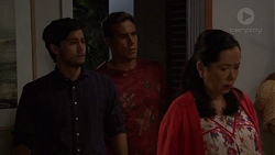 David Tanaka, Aaron Brennan, Kim Tanaka in Neighbours Episode 7572