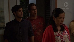 David Tanaka, Aaron Brennan, Kim Tanaka in Neighbours Episode 7572