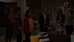 Aaron Brennan, David Tanaka, Kim Taylor, Paul Robinson, Amy Williams, Leo Tanaka in Neighbours Episode 