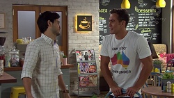 David Tanaka, Aaron Brennan in Neighbours Episode 