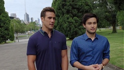 Aaron Brennan, David Tanaka in Neighbours Episode 7587