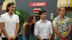 Leo Tanaka, Elly Conway, David Tanaka, Jacob Von-Blum in Neighbours Episode 7591