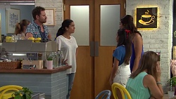 Shane Rebecchi, Yashvi Rebecchi, Kirsha Rebecchi, Dipi Rebecchi in Neighbours Episode 