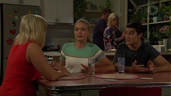 Brooke Butler, Xanthe Canning, Gary Canning, Sheila Canning, Ben Kirk in Neighbours Episode 