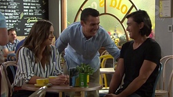 Amy Williams, Jack Callahan, Leo Tanaka in Neighbours Episode 