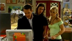 Paul Robinson, Dylan Timmins, Elle Robinson in Neighbours Episode 