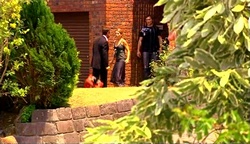 Paul Robinson, Izzy Hoyland, Robert Robinson in Neighbours Episode 