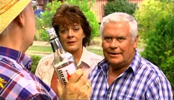 Harold Bishop, Mishka Schneiderova, Lou Carpenter in Neighbours Episode 