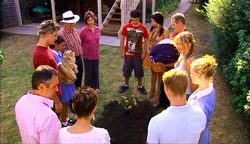 Susan Kennedy, Karl Kennedy, Ned Parker, Rachel Kinski, Audrey, Harold Bishop, Lyn Scully, Stingray Timmins, Sky Bishop, Max Hoyland in Neighbours Episode 