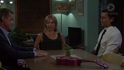 Paul Robinson, Steph Scully, Leo Tanaka in Neighbours Episode 