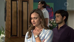 Leo Tanaka, Amy Williams, David Tanaka in Neighbours Episode 