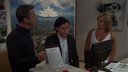 Paul Robinson, Leo Tanaka, Steph Scully in Neighbours Episode 7618