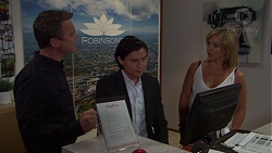 Paul Robinson, Leo Tanaka, Steph Scully in Neighbours Episode 