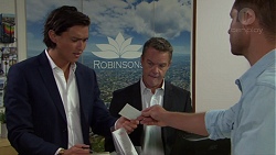 Leo Tanaka, Paul Robinson, Mark Brennan in Neighbours Episode 