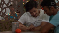 Aaron Brennan, David Tanaka, Tom Quill in Neighbours Episode 