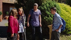 Terese Willis, Piper Willis, Tyler Brennan, Ben Kirk in Neighbours Episode 