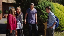 Terese Willis, Piper Willis, Tyler Brennan, Ben Kirk in Neighbours Episode 7621