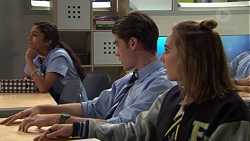 Yashvi Rebecchi, Ben Kirk, Piper Willis in Neighbours Episode 