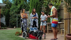 Mishti Sharma, Dipi Rebecchi, Kirsha Rebecchi, Aaron Brennan in Neighbours Episode 