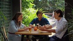 Amy Williams, David Tanaka, Leo Tanaka in Neighbours Episode 