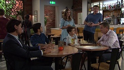 Leo Tanaka, David Tanaka, Amy Williams, Jimmy Williams, Gary Canning, Paul Robinson in Neighbours Episode 7625