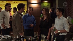 Leo Tanaka, Jezza Newell, Paul Robinson, Amy Williams, David Tanaka in Neighbours Episode 