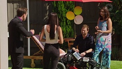Aaron Brennan, Mishti Sharma, Shane Rebecchi, Dipi Rebecchi in Neighbours Episode 