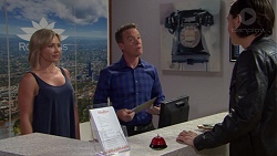 Steph Scully, Paul Robinson, Leo Tanaka in Neighbours Episode 