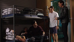 Mannix Foster, David Tanaka, Jack Callahan, Leo Tanaka in Neighbours Episode 