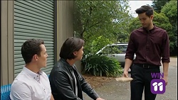 Jack Callahan, Leo Tanaka, David Tanaka in Neighbours Episode 