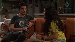 Ben Kirk, Yashvi Rebecchi in Neighbours Episode 