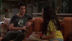 Ben Kirk, Yashvi Rebecchi in Neighbours Episode 7640