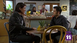 Leo Tanaka, Dipi Rebecchi, Shane Rebecchi, David Tanaka in Neighbours Episode 