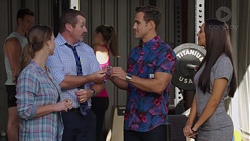 Amy Williams, Toadie Rebecchi, Aaron Brennan, Mishti Sharma in Neighbours Episode 7643